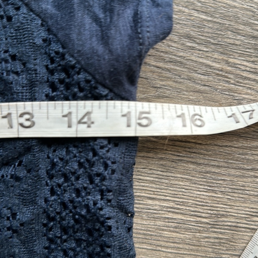 Eyeshadow top size small, navy blue, bohemian flared - Picture 4 of 9